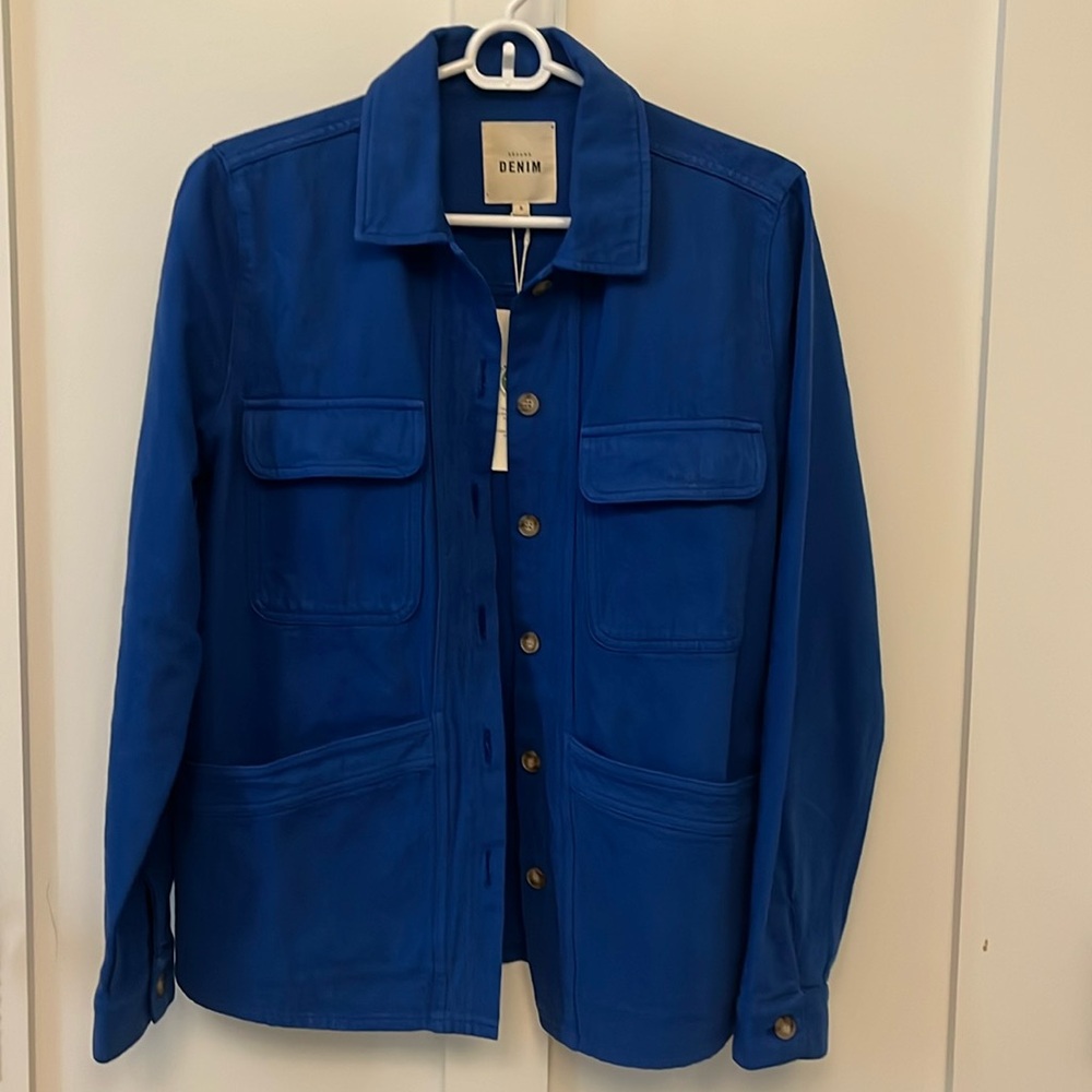Sezane Willa Denim Jacket, in Blue, Small NWT